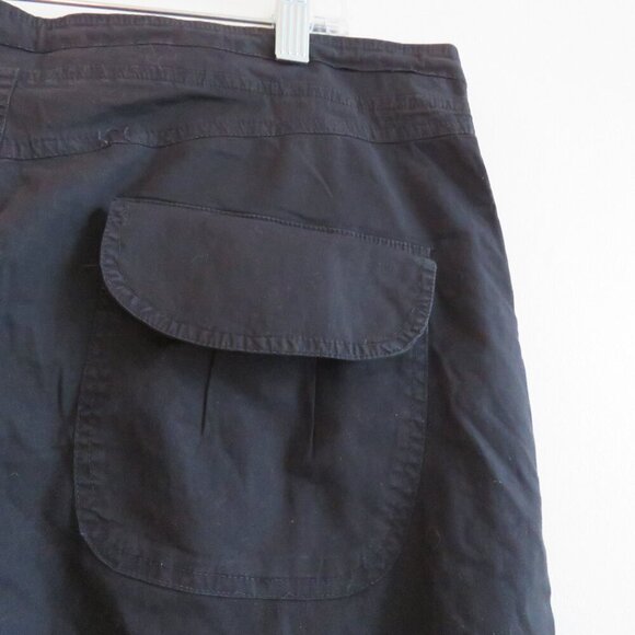 XCVI Black Straight Leg Cotton Cargo Pants Pockets Grunge Goth Alt - Picture 15 of 16